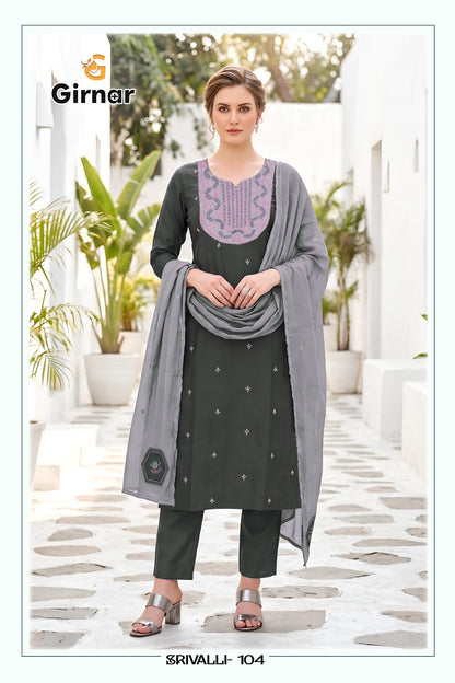 Srivalli Vol 1 Girnar Mal Chanderi Readymade Pant Style Suits Manufacturer Gujarat