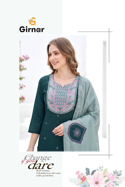 Srivalli Vol 1 Girnar Mal Chanderi Readymade Pant Style Suits Manufacturer Gujarat