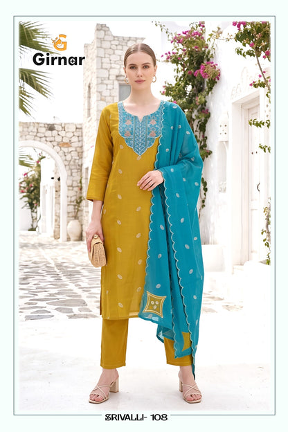 Srivalli Vol 1 Girnar Mal Chanderi Readymade Pant Style Suits Manufacturer Gujarat
