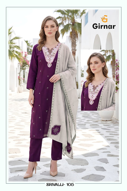 Srivalli Vol 1 Girnar Mal Chanderi Readymade Pant Style Suits Manufacturer Gujarat
