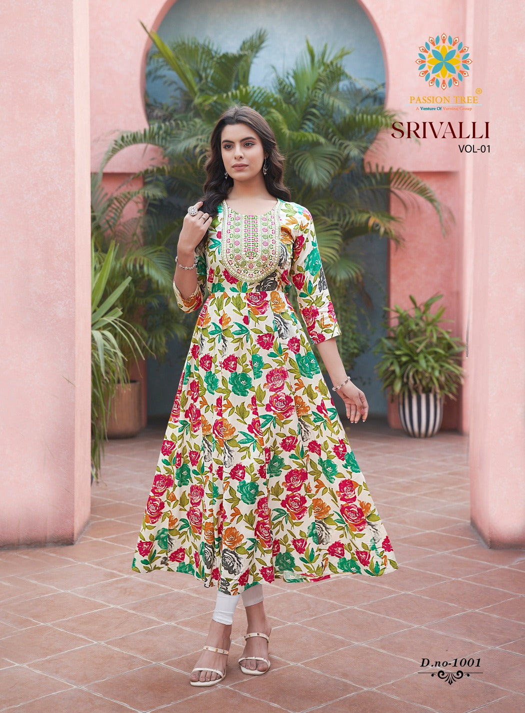 Srivalli Vol 1 Passion Tree Rayon Anarkali Kurtis Exporter India