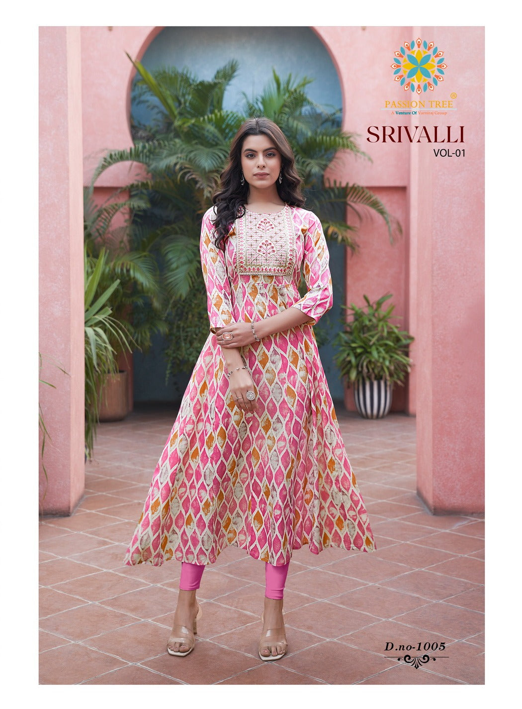 Srivalli Vol 1 Passion Tree Rayon Anarkali Kurtis Exporter India