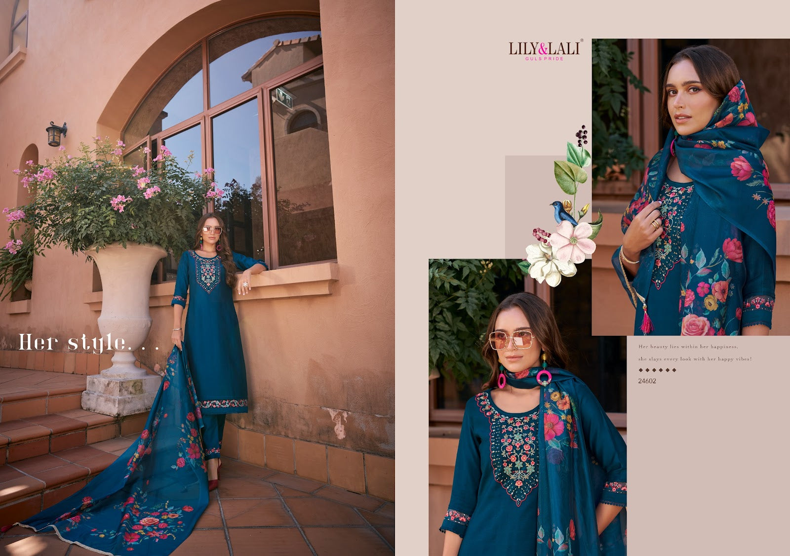 Srivalli Vol 2 Lily Lali Viscose Silk Readymade Pant Style Suits Manufacturer Gujarat