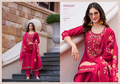 Srivalli Vol 2 Lily Lali Viscose Silk Readymade Pant Style Suits Manufacturer Gujarat