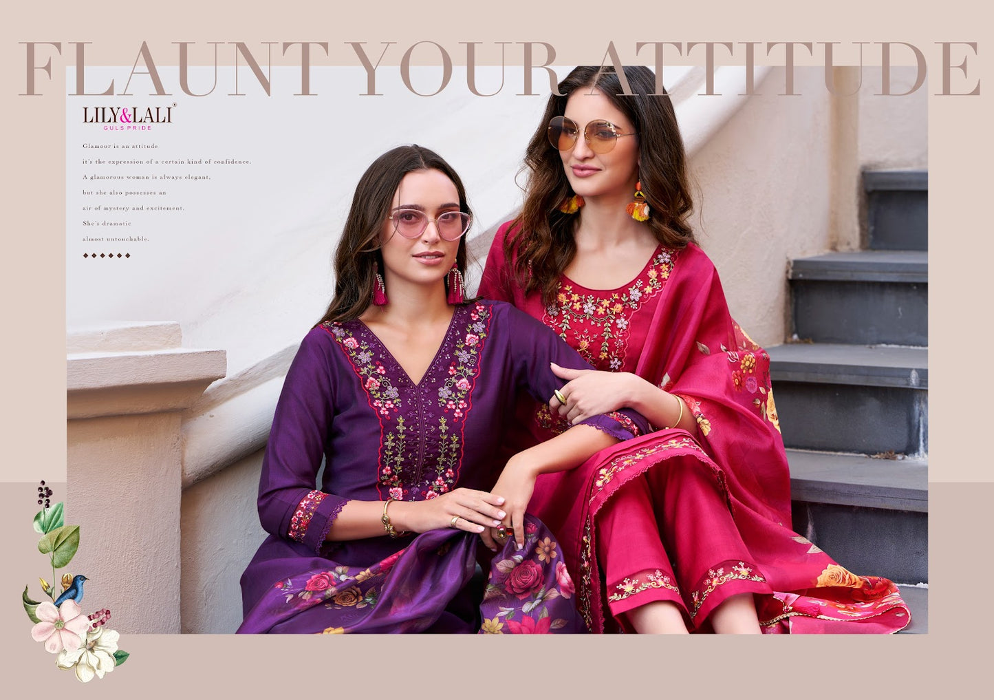 Srivalli Vol 2 Lily Lali Viscose Silk Readymade Pant Style Suits Manufacturer Gujarat