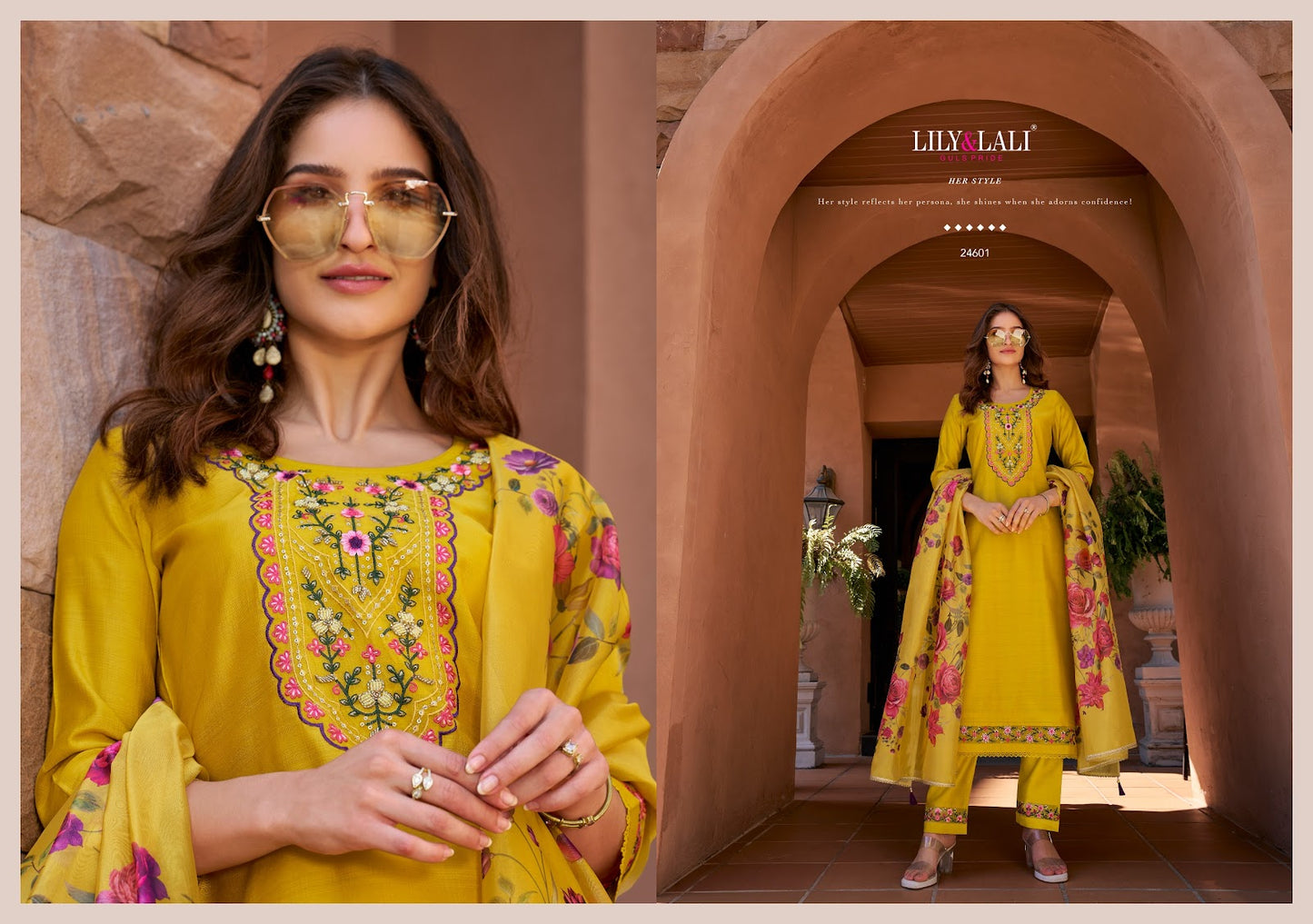 Srivalli Vol 2 Lily Lali Viscose Silk Readymade Pant Style Suits Manufacturer Gujarat