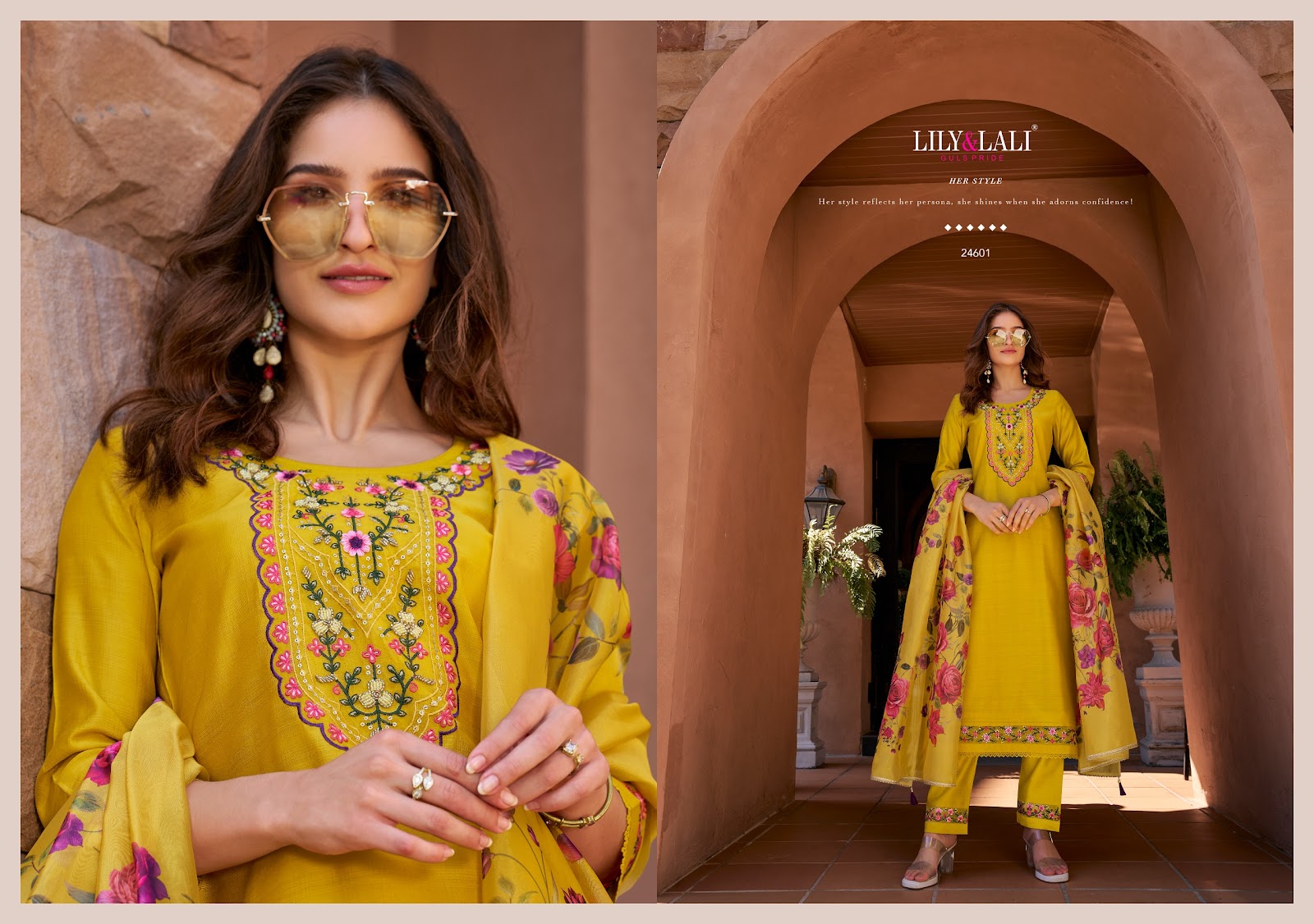 Srivalli Vol 2 Lily Lali Viscose Silk Readymade Pant Style Suits Manufacturer Gujarat