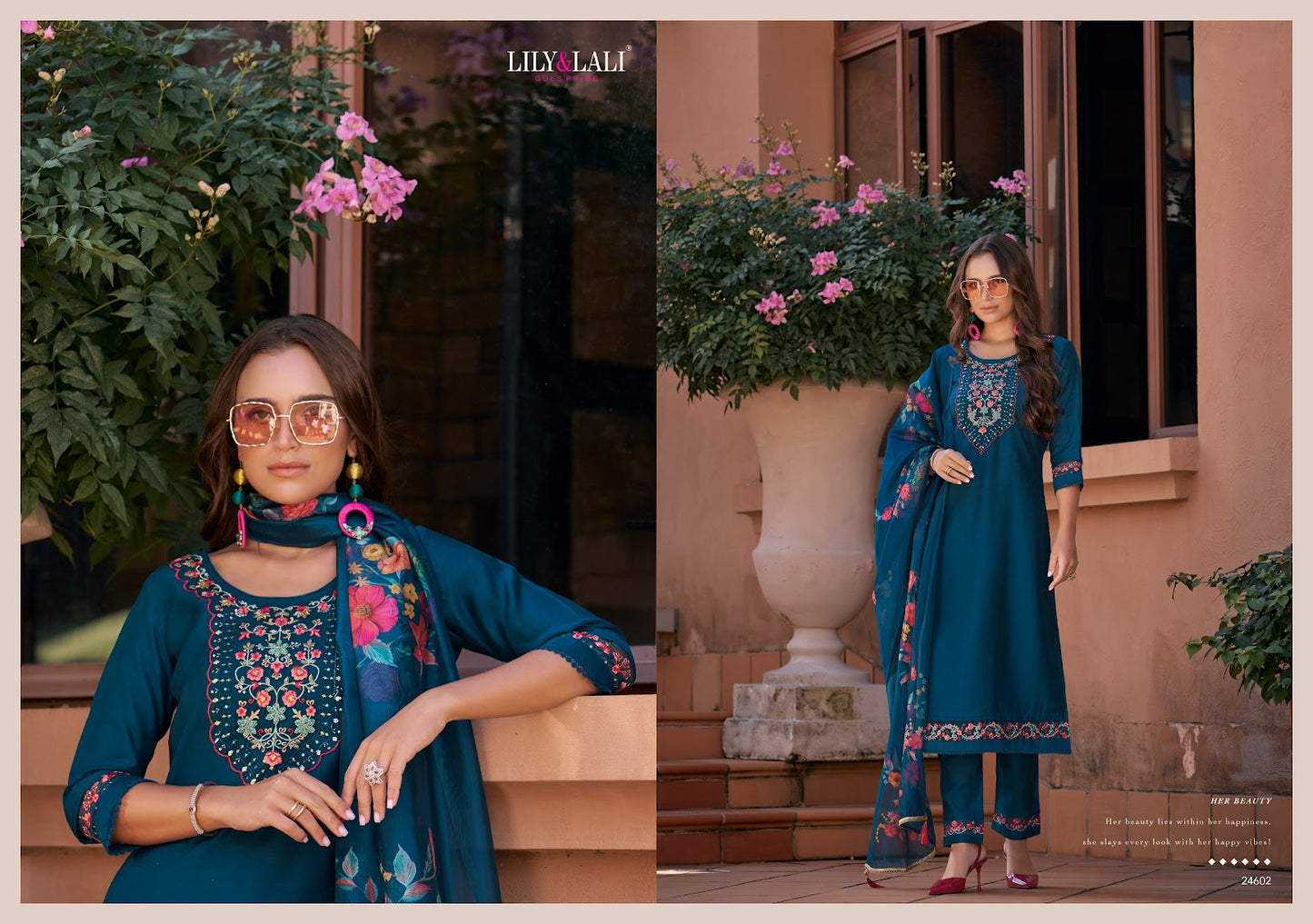 Srivalli Vol 2 Lily Lali Viscose Silk Readymade Pant Style Suits Manufacturer Gujarat