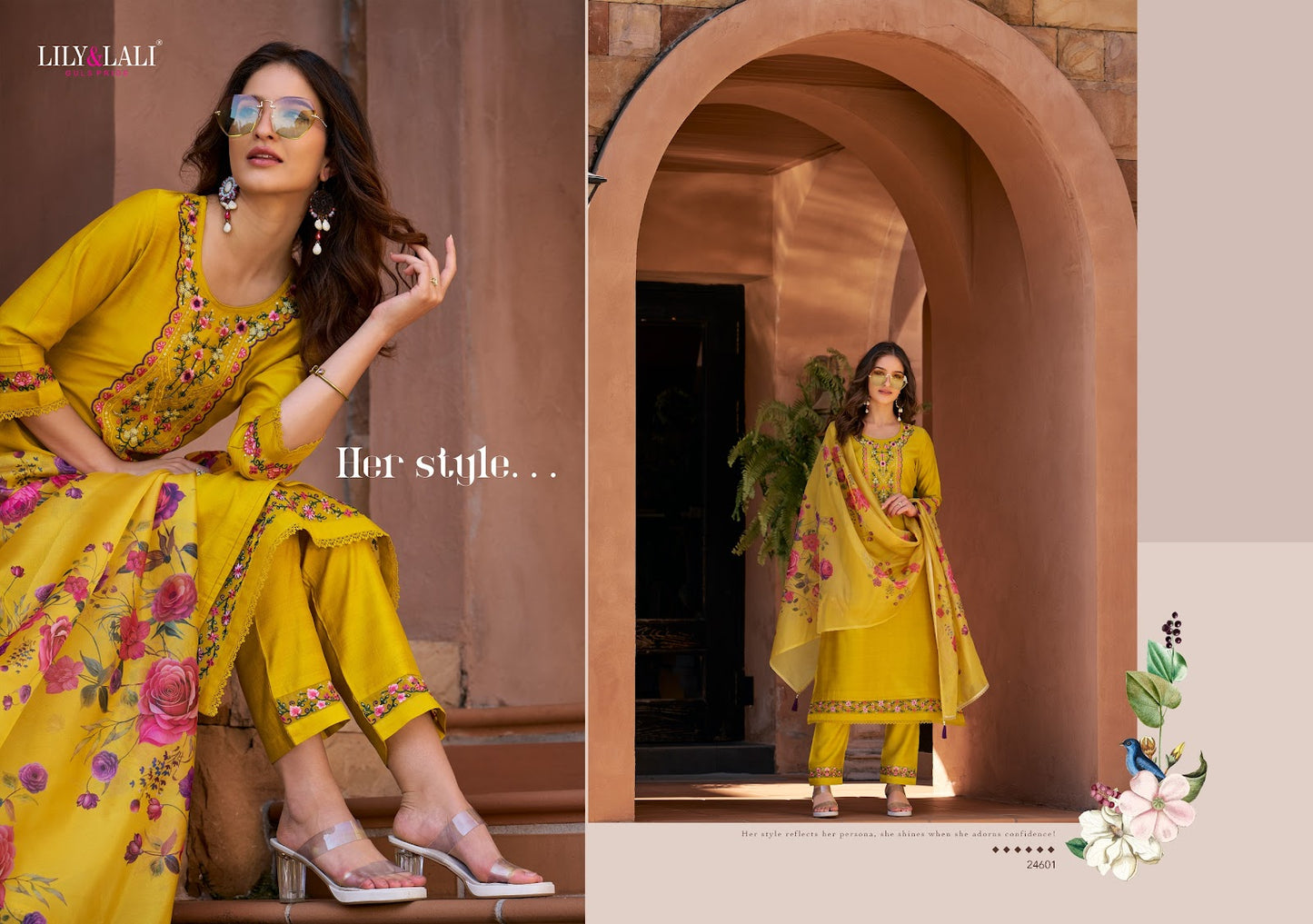 Srivalli Vol 2 Lily Lali Viscose Silk Readymade Pant Style Suits Manufacturer Gujarat
