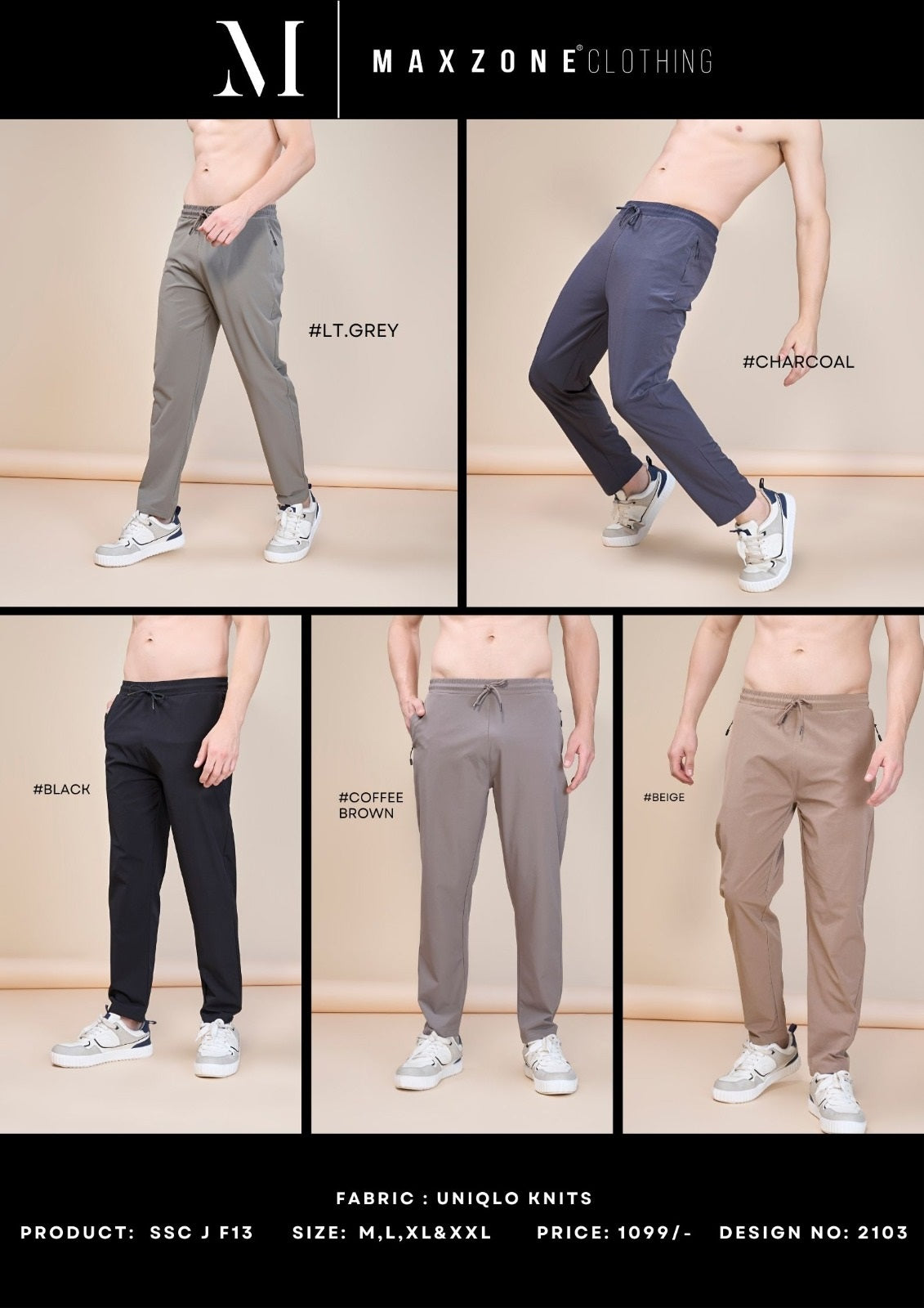 Ssc J F13 Maxzone Clothing Knit Mens Track Pants Exporter Gujarat