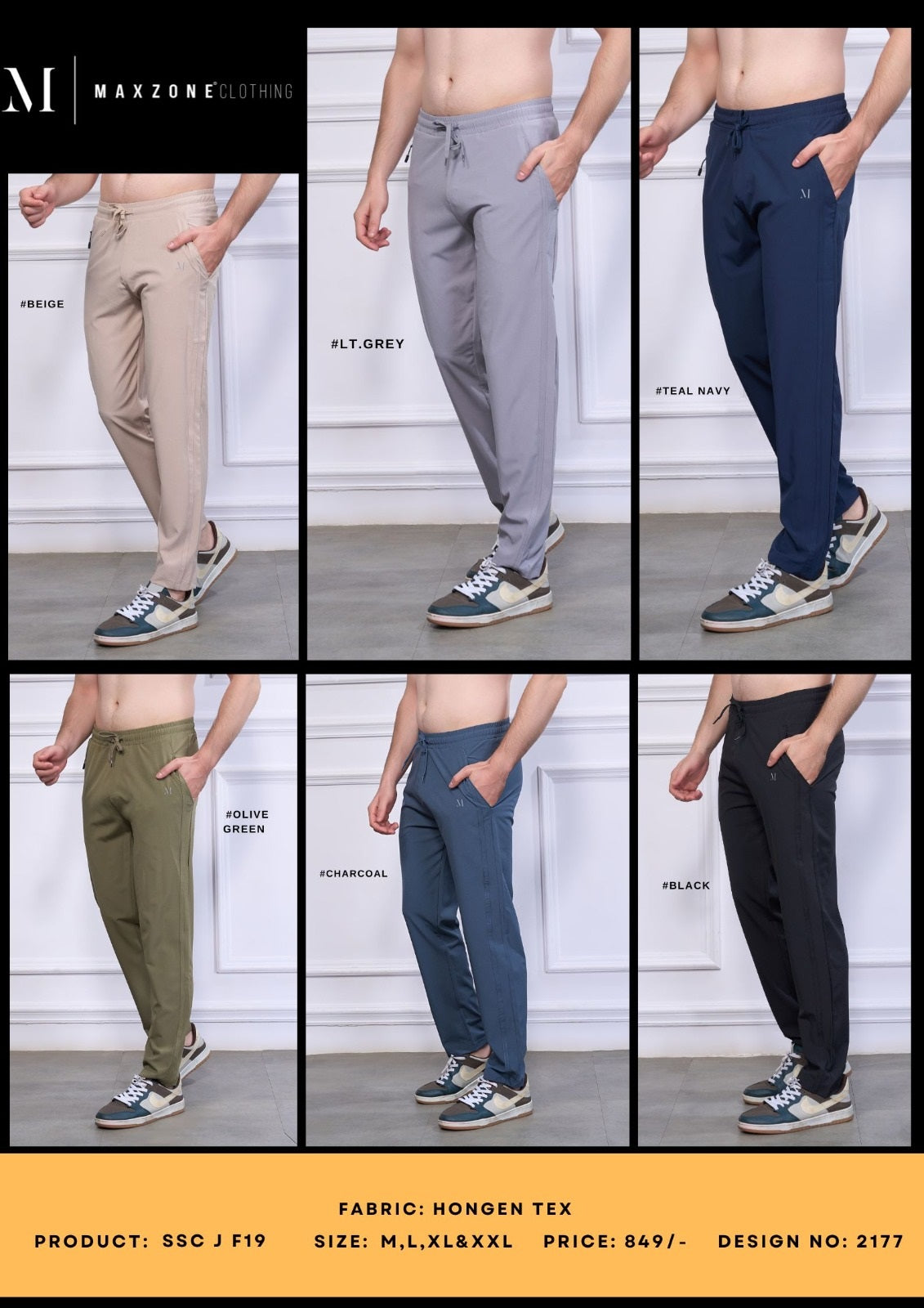 Ssc J F19 Maxzone Clothing Mens Track Pants Supplier India