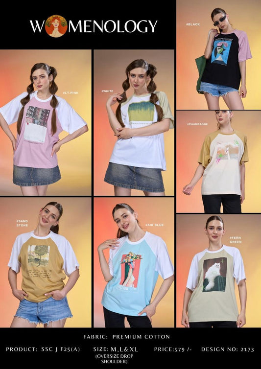 Ssc J F25 A Womenology Cotton Women Oversized Tshirt Wholesaler India