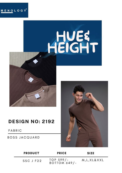 Ssc J F 22 Menology Jacquard Mens Co Ord Set Wholesaler Ahmedabad