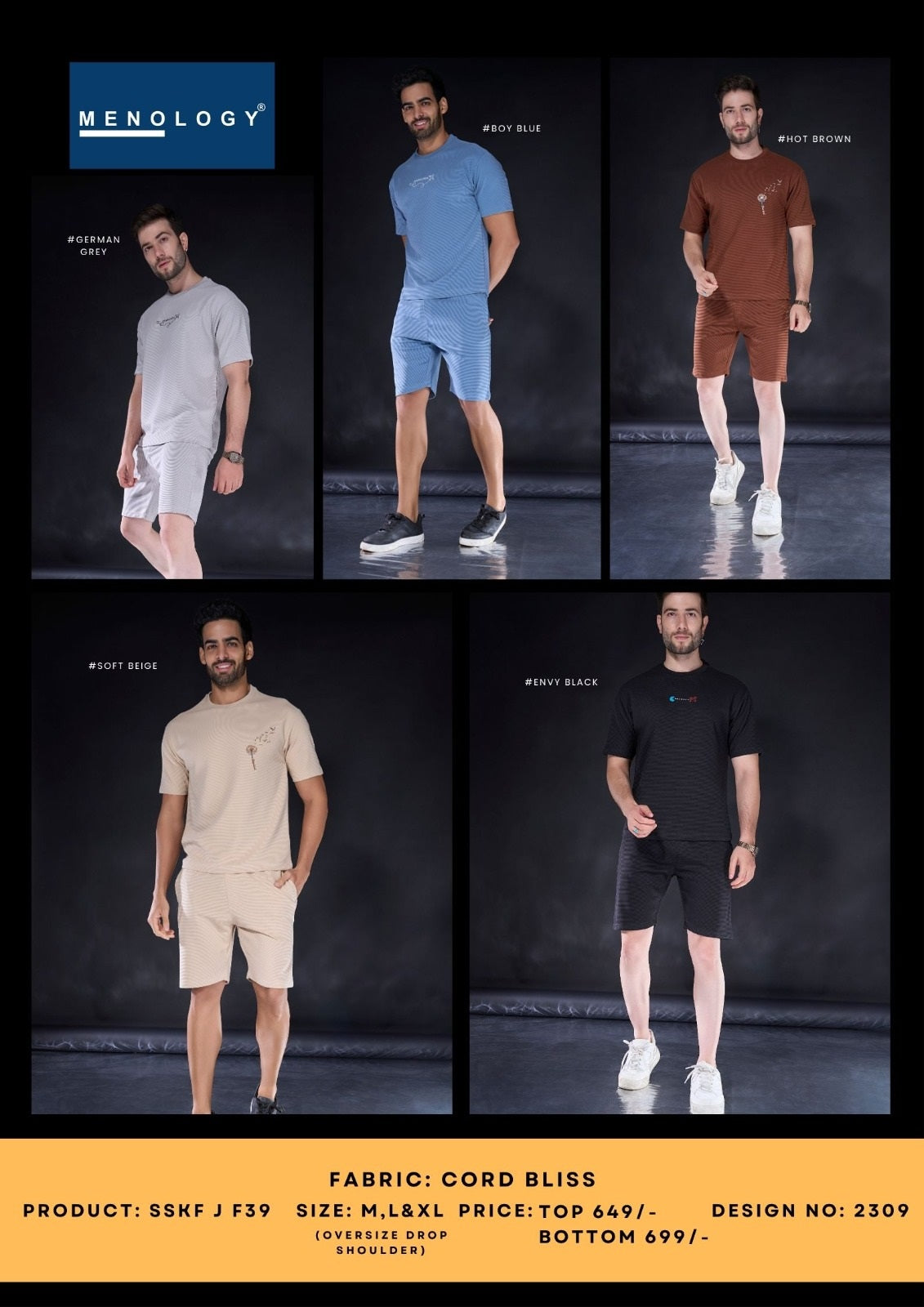 Sskf J F 39 Menology Bliss Mens Co Ord Set Wholesale Price