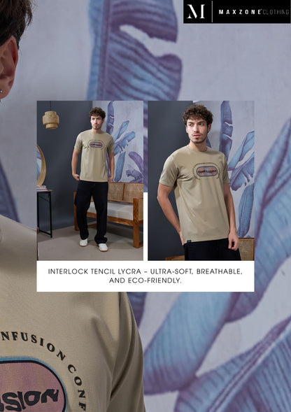 Sskf J G5 A Maxzone Clothing Tencil Lycra Mens Tshirts Wholesaler Ahmedabad