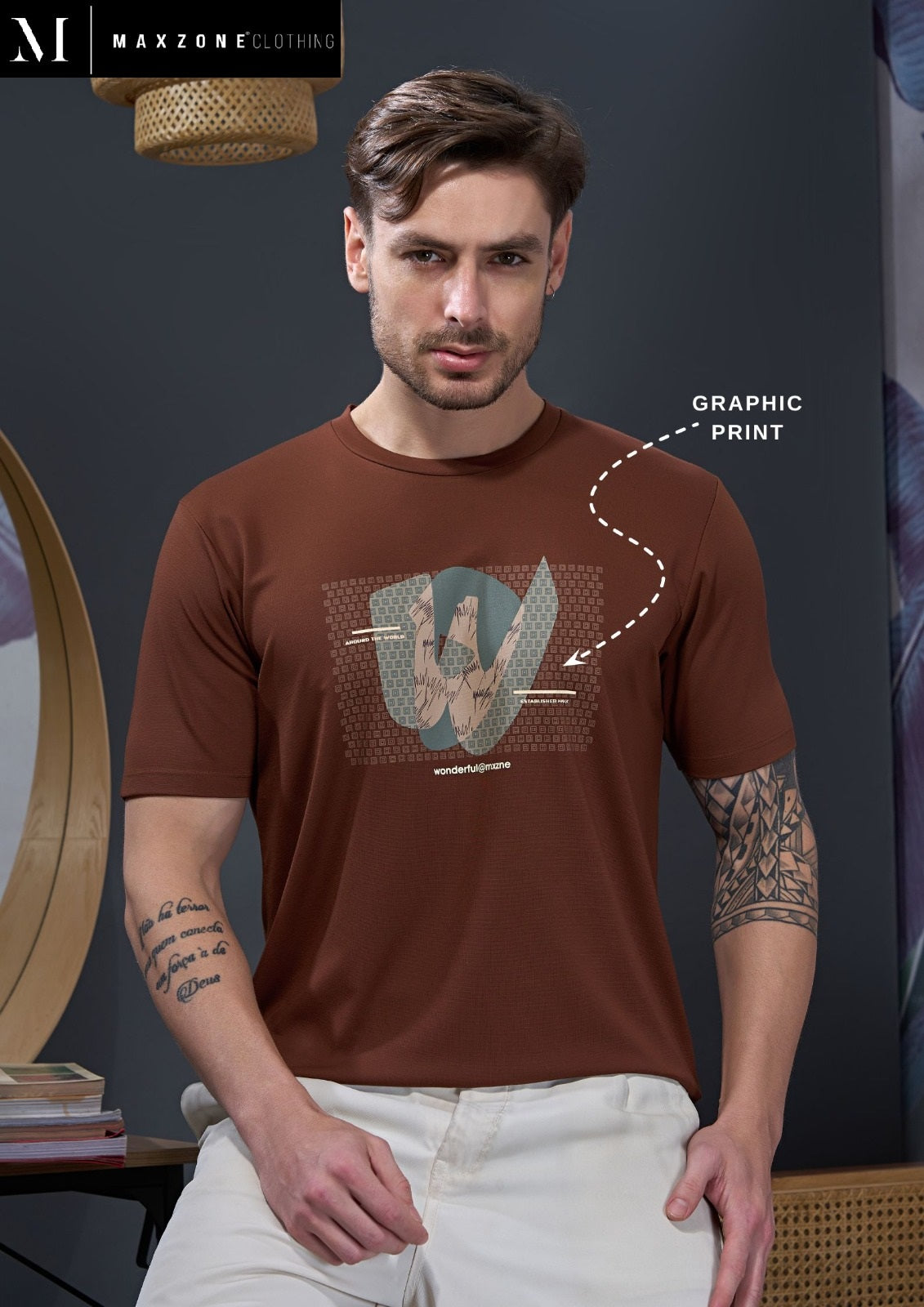 Sskf J G5 A Maxzone Clothing Tencil Lycra Mens Tshirts Wholesaler Ahmedabad