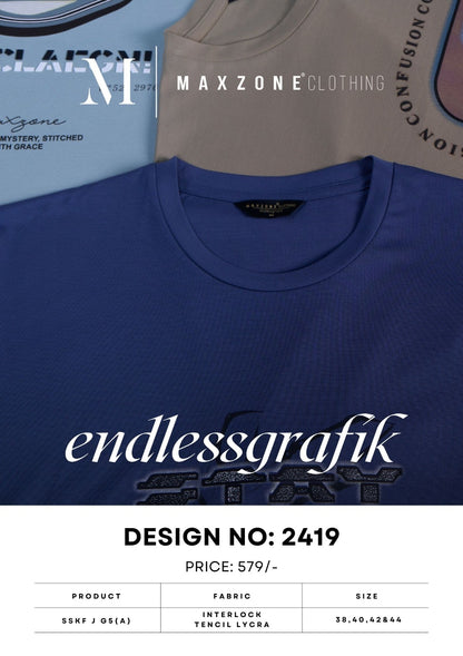 Sskf J G5 A Maxzone Clothing Tencil Lycra Mens Tshirts Wholesaler Ahmedabad