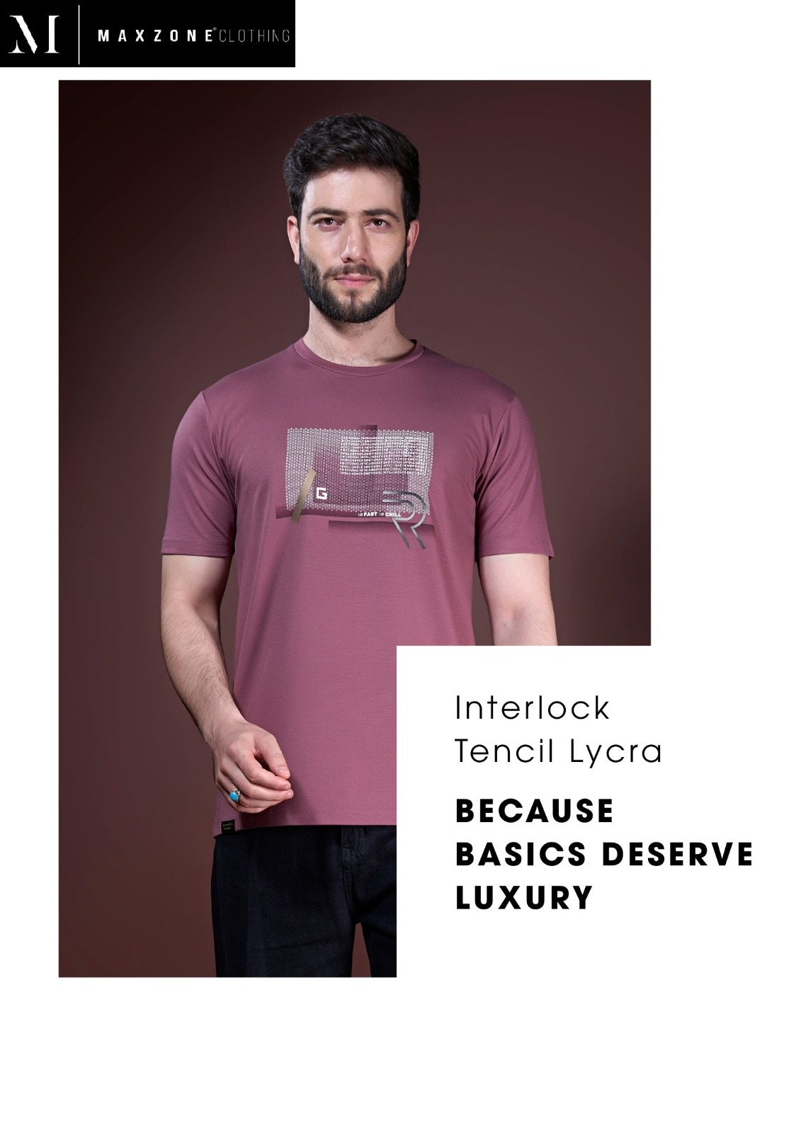 Sskf J G5 A Maxzone Clothing Tencil Lycra Mens Tshirts Wholesaler Ahmedabad