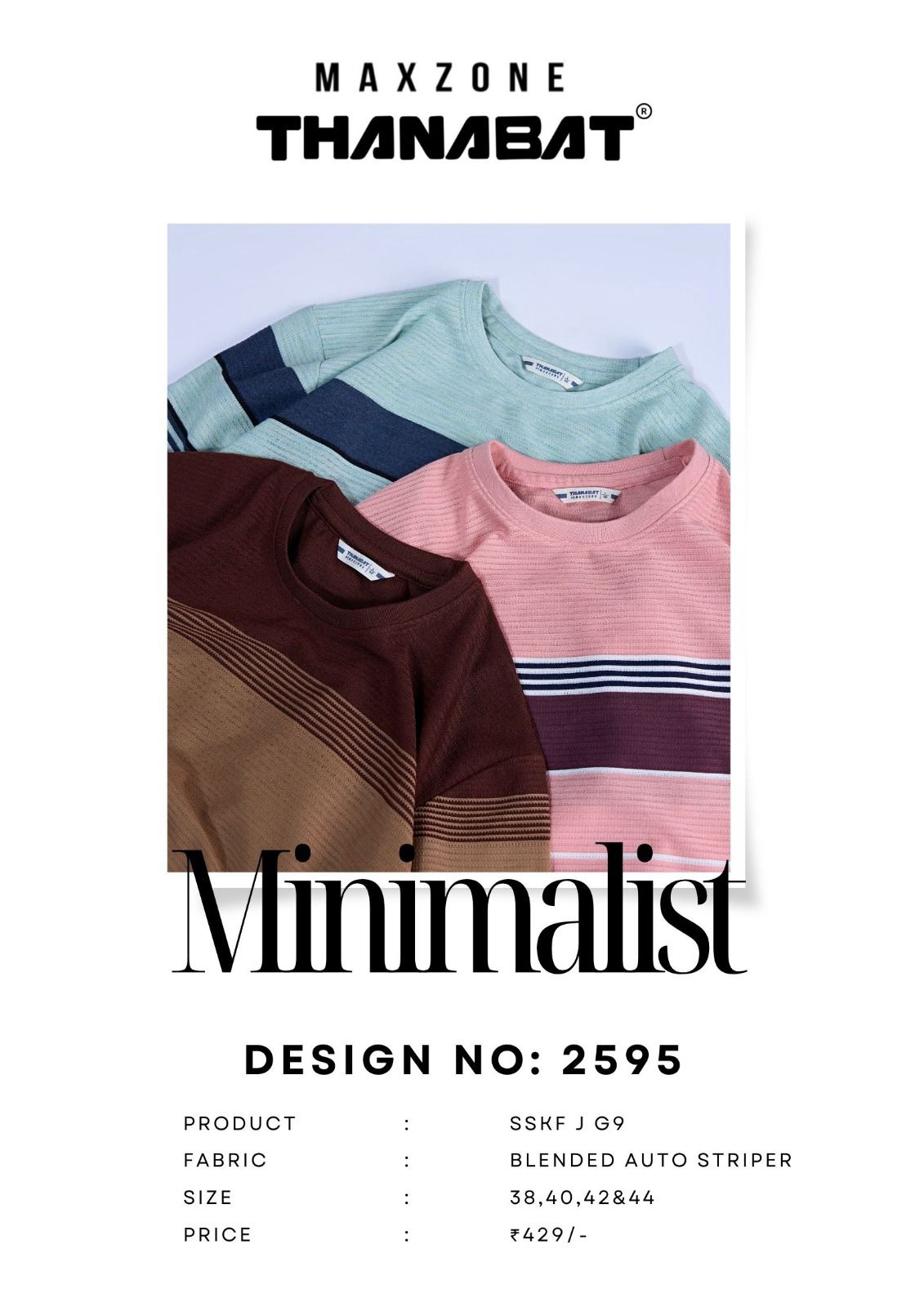 Sskf J G9 Dn 2595 Maxzone Clothing Cod Auto Striper Mens Tshirts Supplier Gujarat