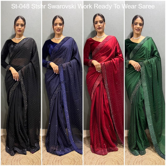 St-048 Stshr Rangoli Ready To Wear Saree Wholesale Price
