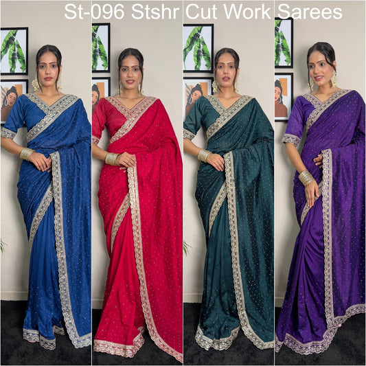 St-096 Stshr Vichitra Silk Sarees Wholesaler India