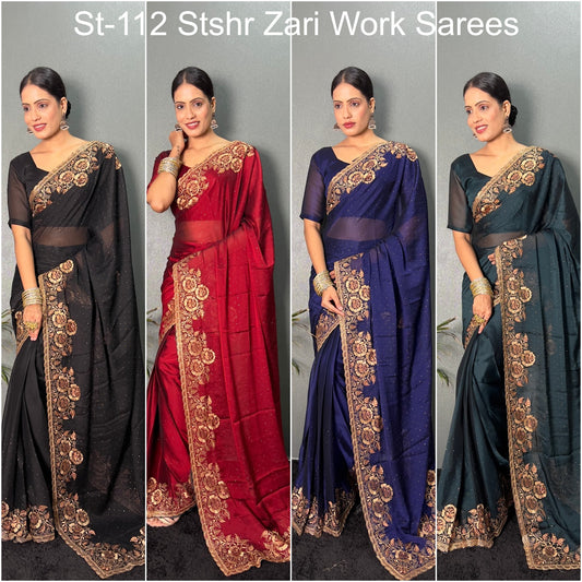 St-112 Stshr Blooming Sarees Wholesaler Ahmedabad