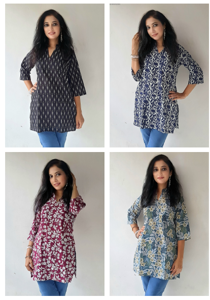 Stand Collar Ruc Short Kurtis Manufacturer Ahmedabad