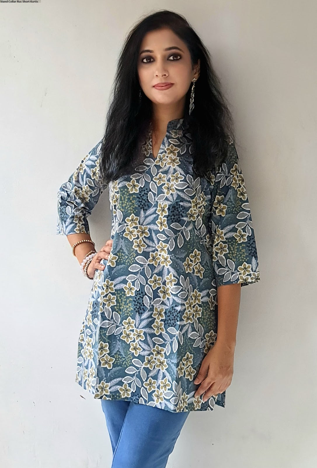 Stand Collar Ruc Short Kurtis Manufacturer Ahmedabad