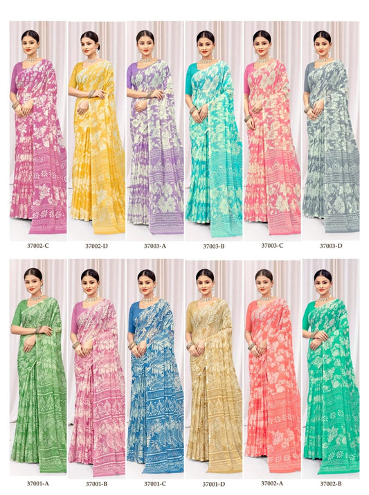 Star Chiffon 174 Ruchi Sarees Wholesaler Ahmedabad