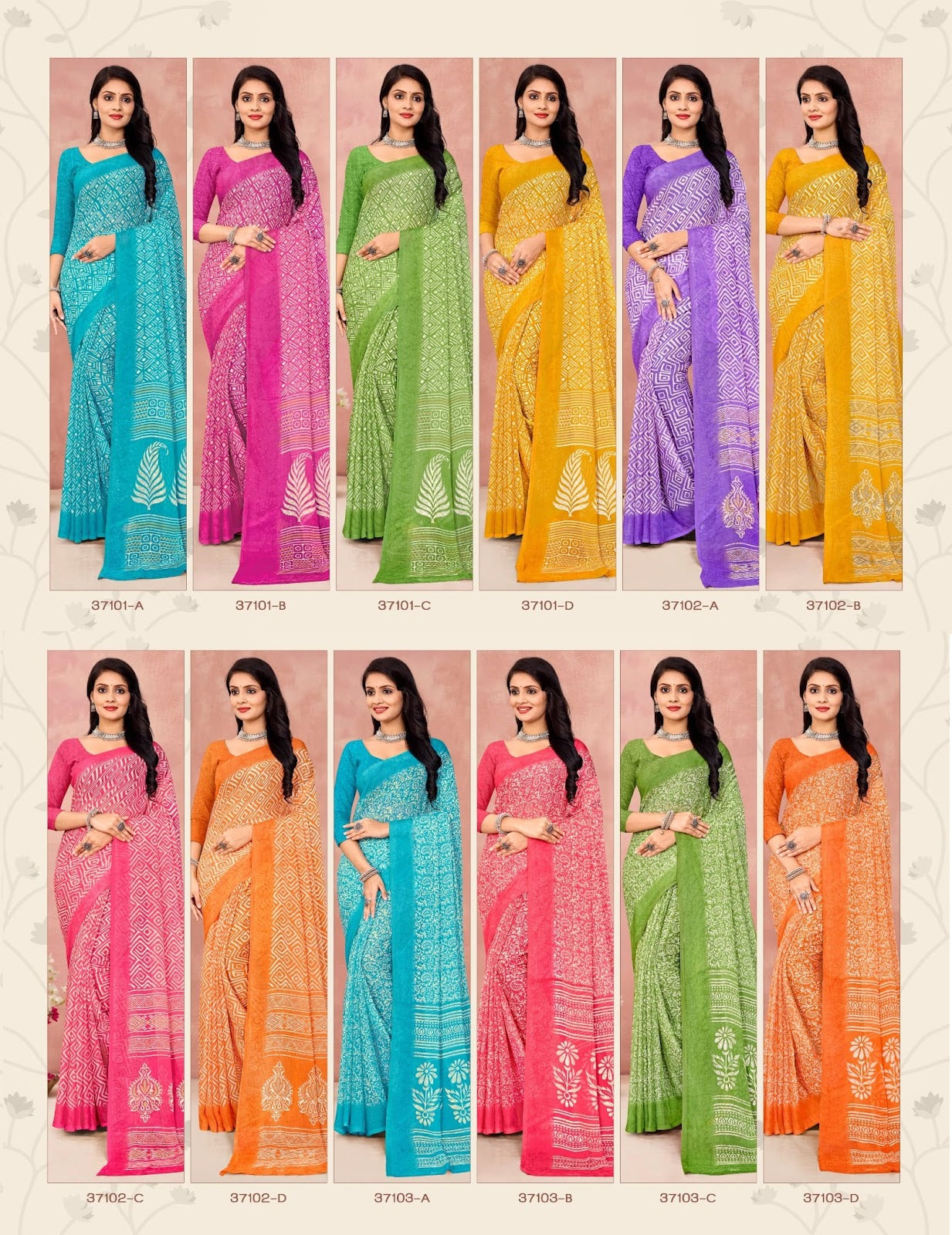 Star Chiffon 175 Ruchi Sarees Wholesaler
