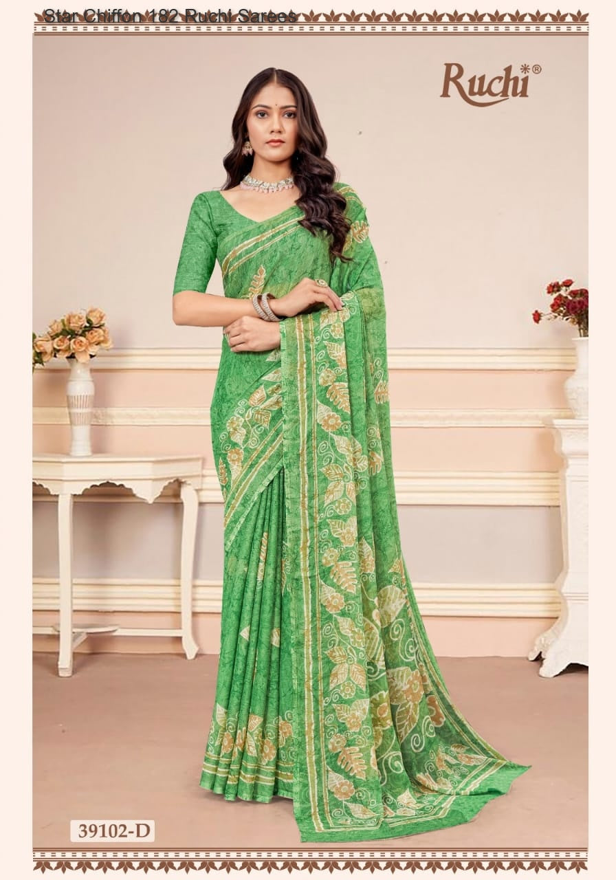 Star Chiffon 182 Ruchi Sarees Supplier