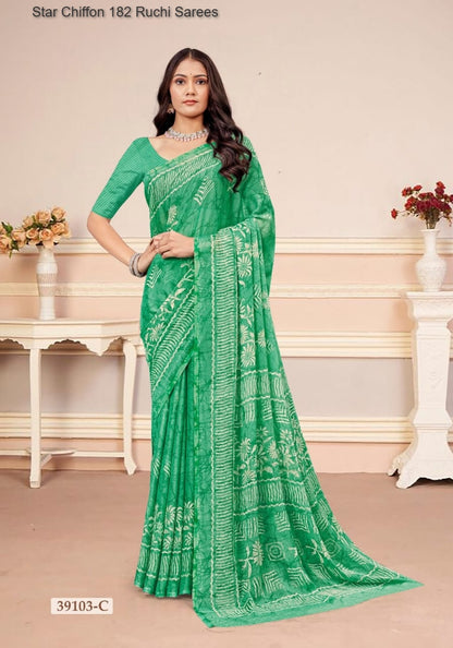 Star Chiffon 182 Ruchi Sarees Supplier