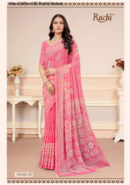Star Chiffon 182 Ruchi Sarees Supplier