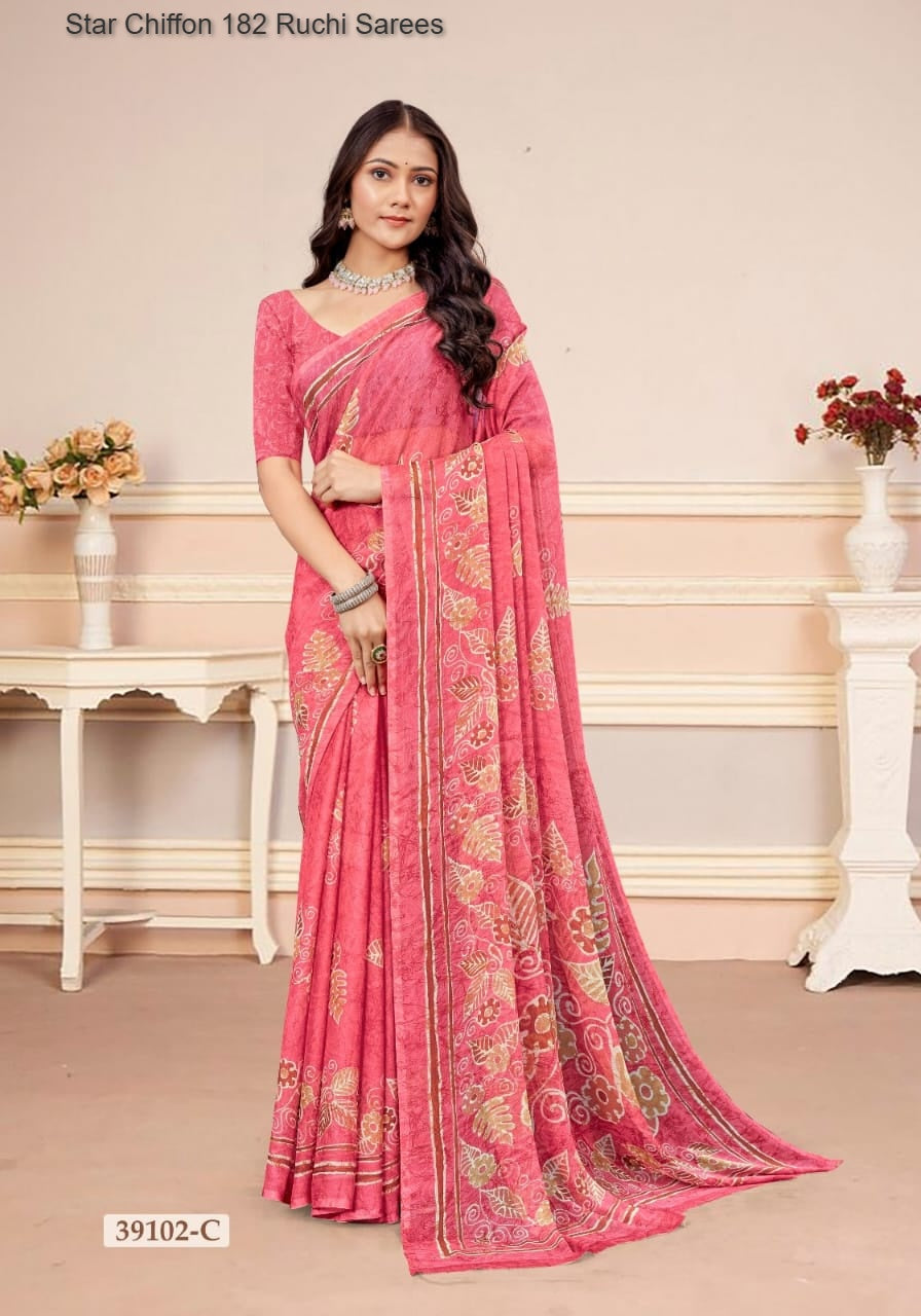Star Chiffon 182 Ruchi Sarees Supplier