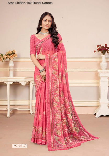 Star Chiffon 182 Ruchi Sarees Supplier