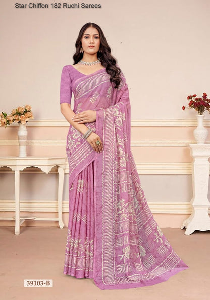 Star Chiffon 182 Ruchi Sarees Supplier