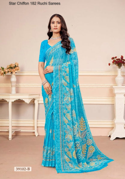 Star Chiffon 182 Ruchi Sarees Supplier