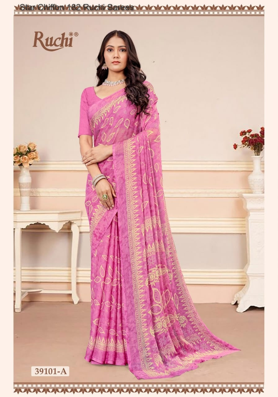 Star Chiffon 182 Ruchi Sarees Supplier