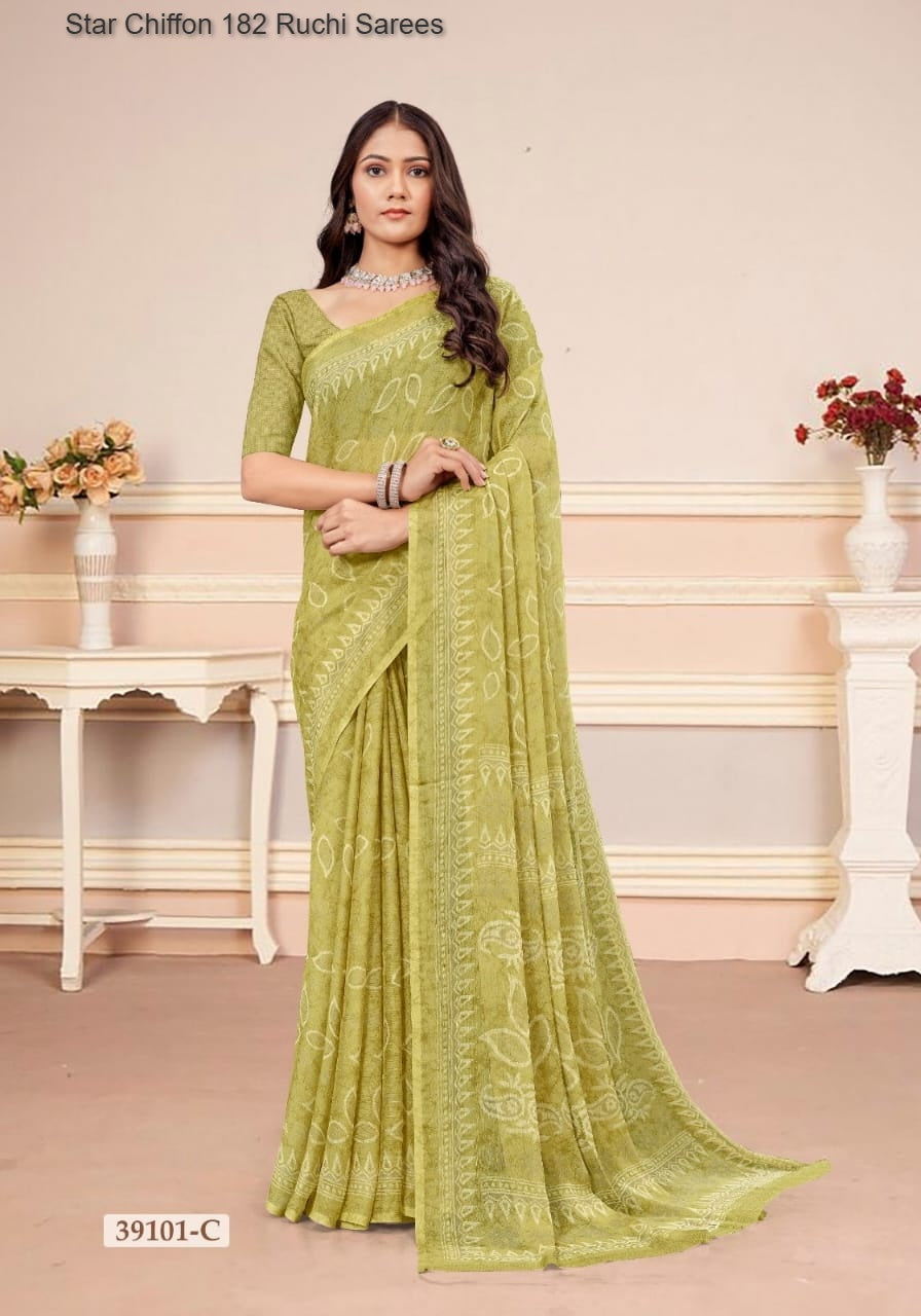 Star Chiffon 182 Ruchi Sarees Supplier