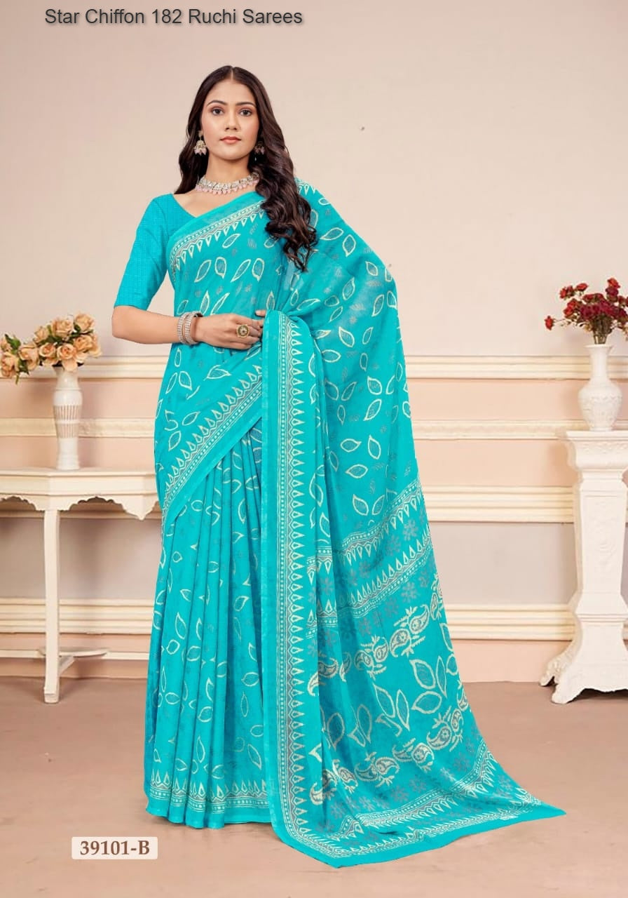 Star Chiffon 182 Ruchi Sarees Supplier
