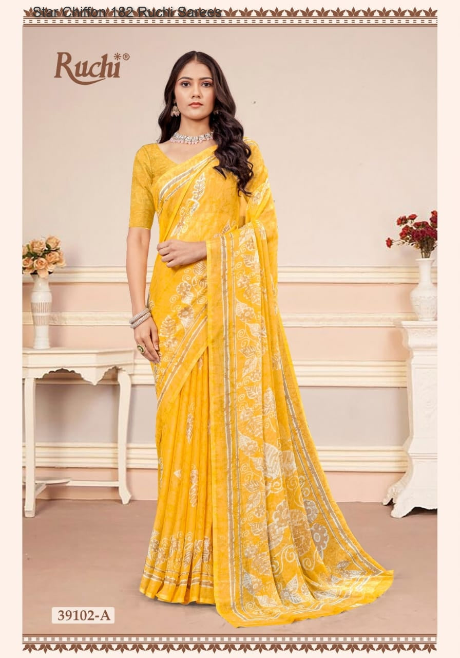 Star Chiffon 182 Ruchi Sarees Supplier