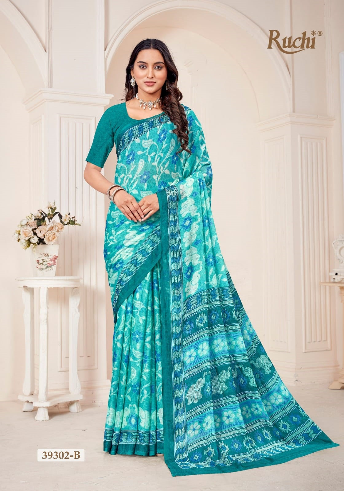 Star Chiffon 184 Ruchi Sarees Wholesaler India