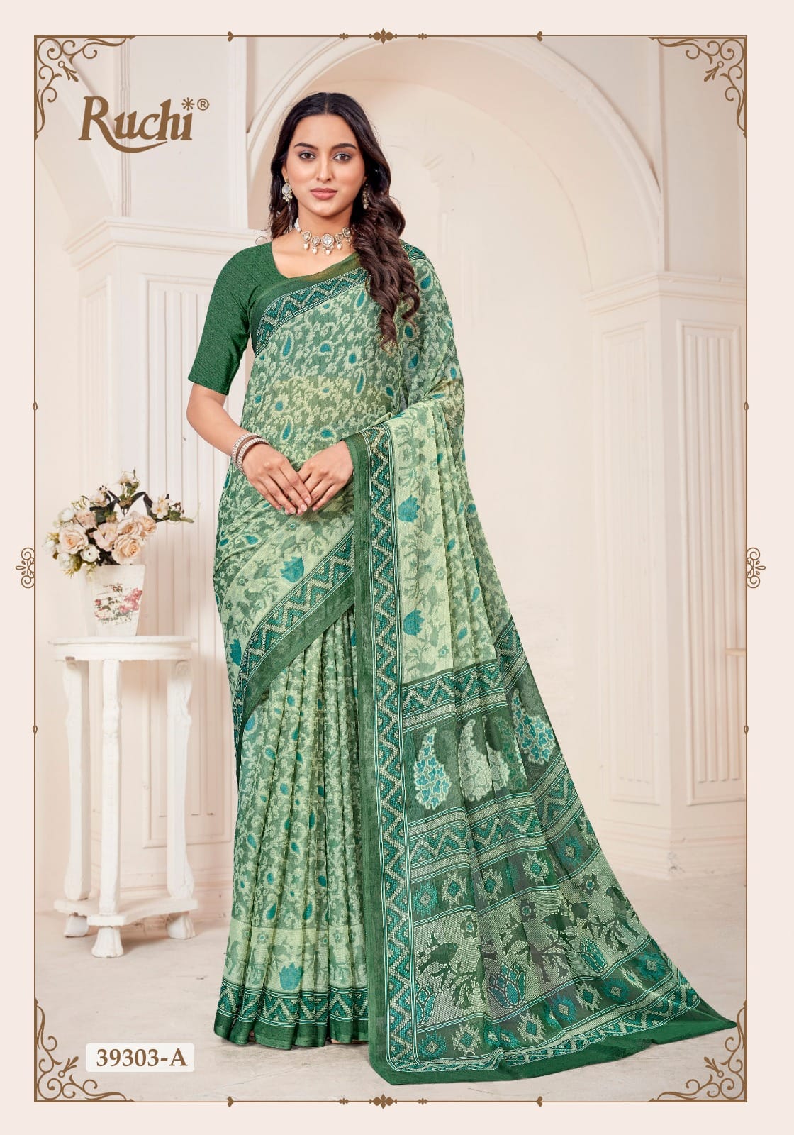 Star Chiffon 184 Ruchi Sarees Wholesaler India