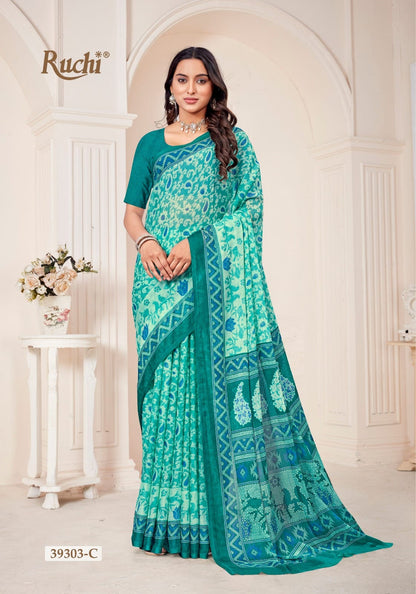 Star Chiffon 184 Ruchi Sarees Wholesaler India