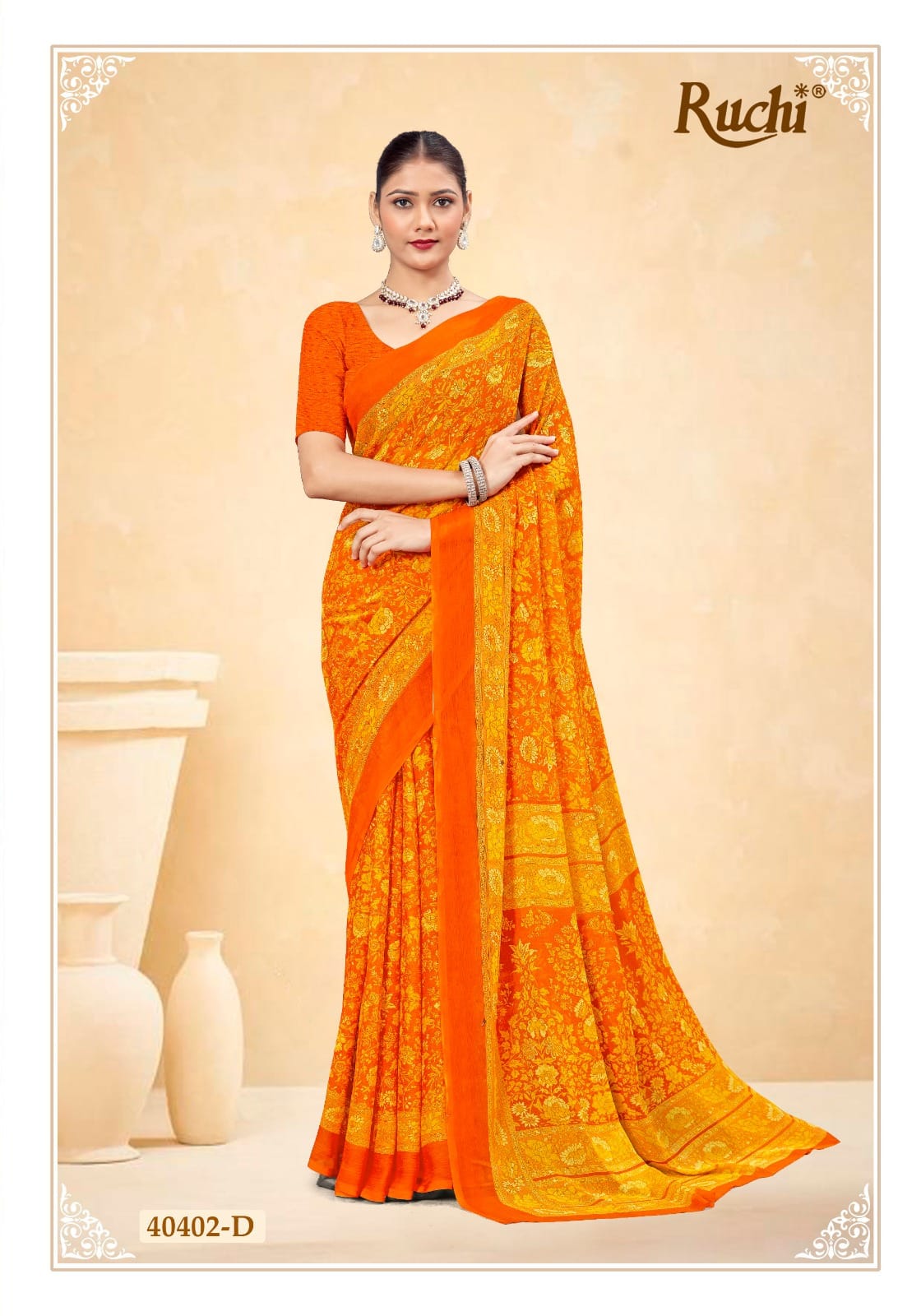 Star Chiffon 187 Ruchi Sarees Manufacturer India