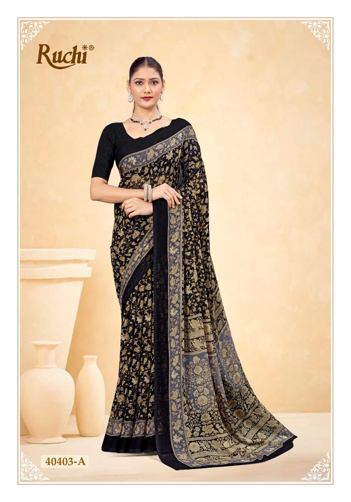 Star Chiffon 187 Ruchi Sarees Manufacturer India