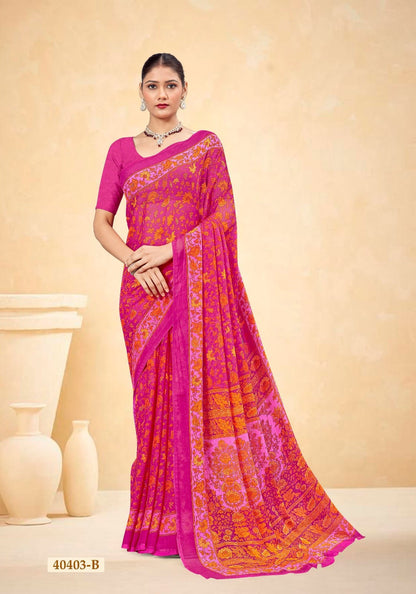 Star Chiffon 187 Ruchi Sarees Manufacturer India
