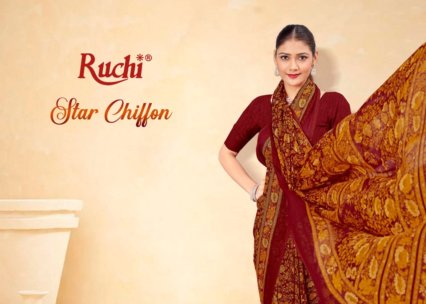 Star Chiffon 187 Ruchi Sarees Manufacturer India