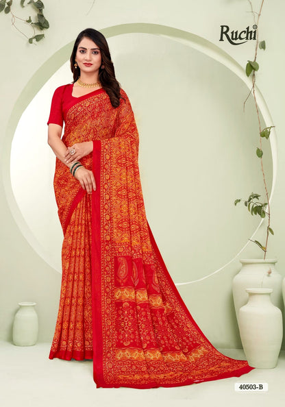 Star Chiffon 188 Ruchi Sarees Exporter