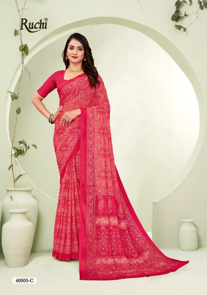 Star Chiffon 188 Ruchi Sarees Exporter